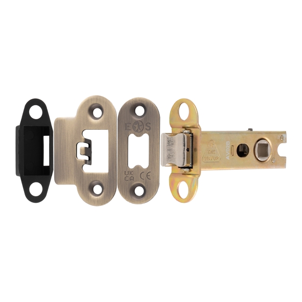 TLS5030AB/R � 078mm [057mm] � Antique Brass � Superior Radiused Tubular Latch