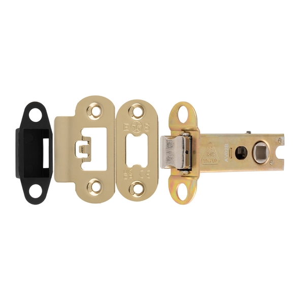 TLS5030PVD/R � 078mm [057mm] � PVD Brass � Superior Radiused Tubular Latch