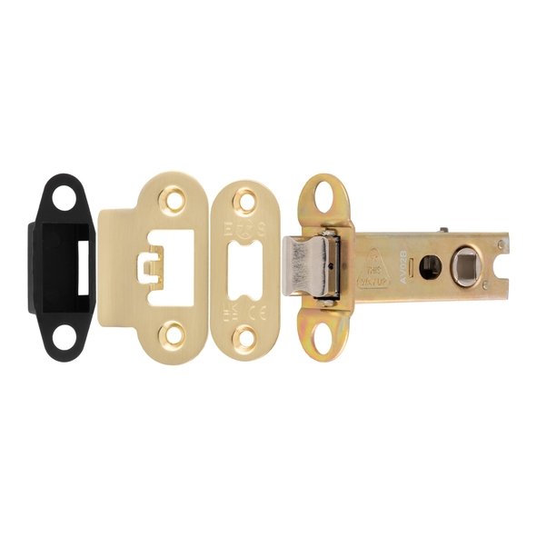 TLS5030SB/R � 078mm [057mm] � Satin Brass � Superior Radiused Tubular Latch