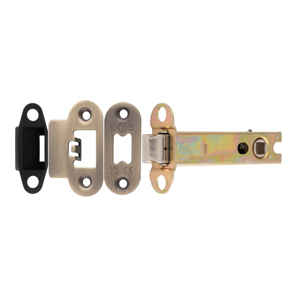 TLS5040AB/R � 103mm [082mm] � Antique Brass � Superior Radiused Tubular Latch