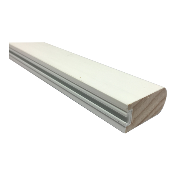 BAT-33X16-WP  3000 x 33 x 16mm  White Primed Without Pile  Scottish Profile Primed Batten Rod [Staff Bead]