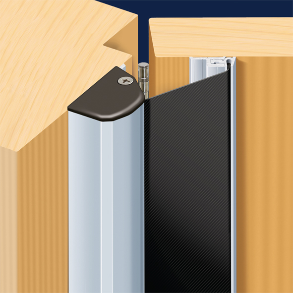 RFGC-1925-SAA � 1925mm � SAA / Black � Concealed Fix Open Side Roller Finger Guard