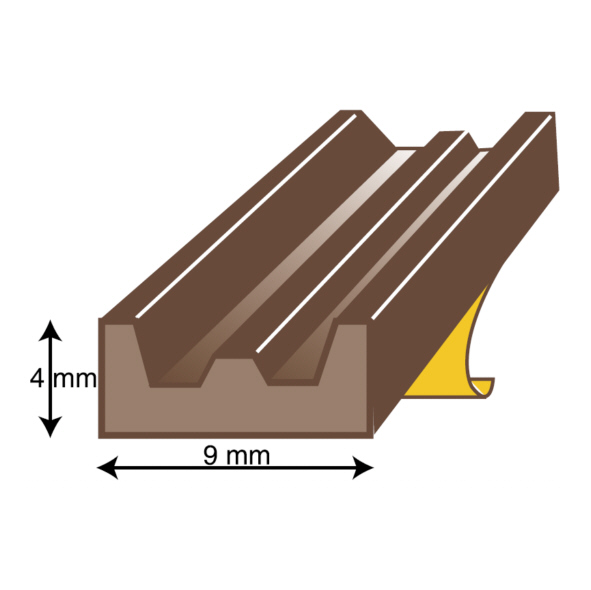 SSE-BR-100 • 1 Metre Brown • E-Strip Joinery Seal [Min 10 metres]