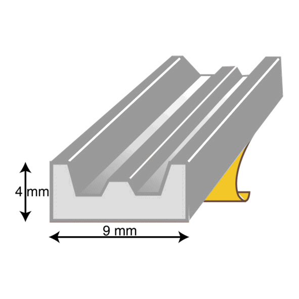 SSE-GR-100 • 1 Metre Grey • E-Strip Joinery Seal [Min 10 metres]