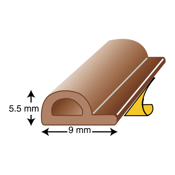 SSP-5-B • 5 Metre Roll Brown • P-Strip Joinery Seal