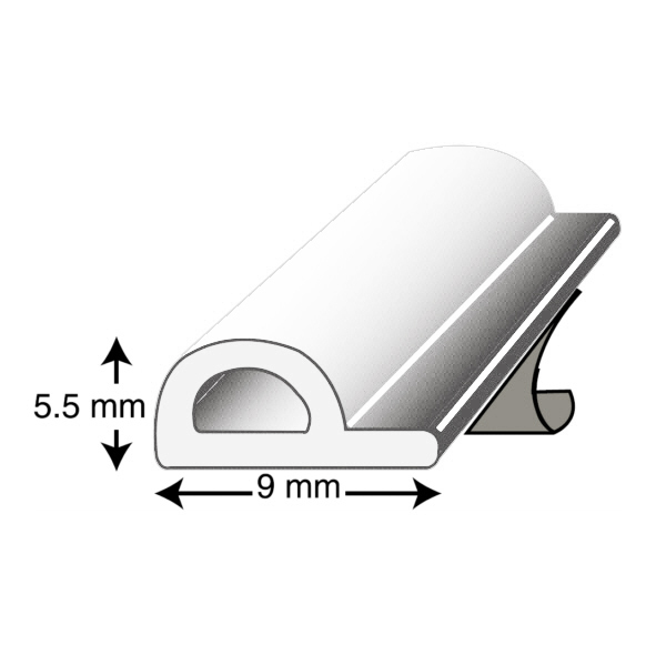 SSP-WH-100 • 1 Metre White • P-Strip Joinery Seal [Min 10 metres]