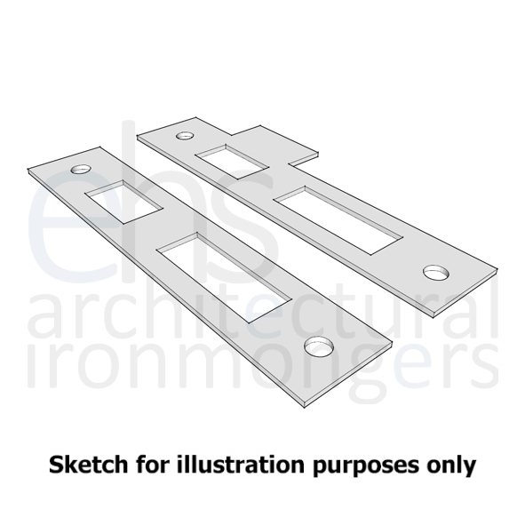 ZLAP14BFB • Square Forend & Striker • Unbranded • Bronzed • For Zoo Hardware Square Case Deadbolt