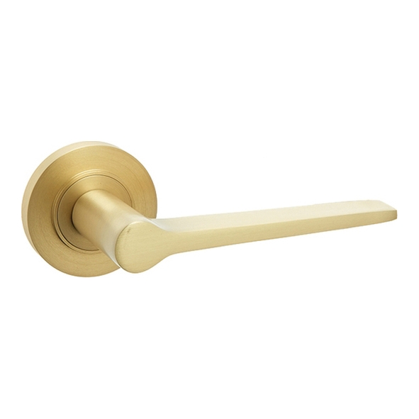 BUR20SB • Satin Brass • Burlington Knightsbridge Lever Furniture Without Rose Covers