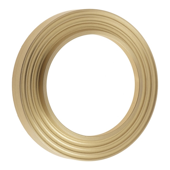 BUR74SB • Satin Brass • Burlington Reeded Outer Rose Cover For Escutcheon