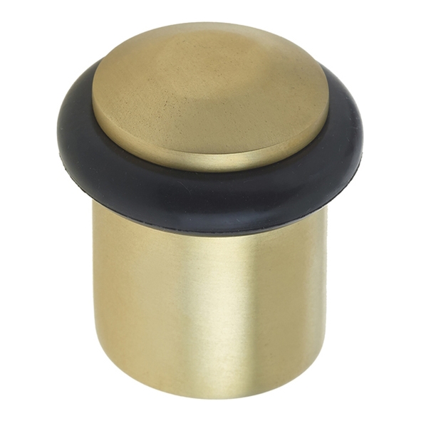 BUR961SB  Satin Brass  Burlington Chamfered Top Floor Pedestal Door Stop