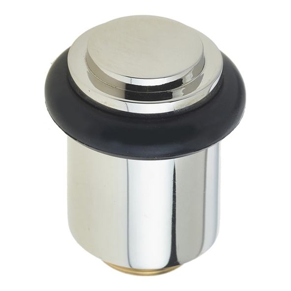 BUR962PN  Polished Nickel  Burlington Stepped Top Floor Pedestal Door Stop