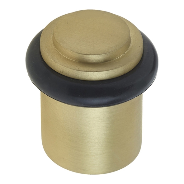 BUR962SB  Satin Brass  Burlington Stepped Top Floor Pedestal Door Stop