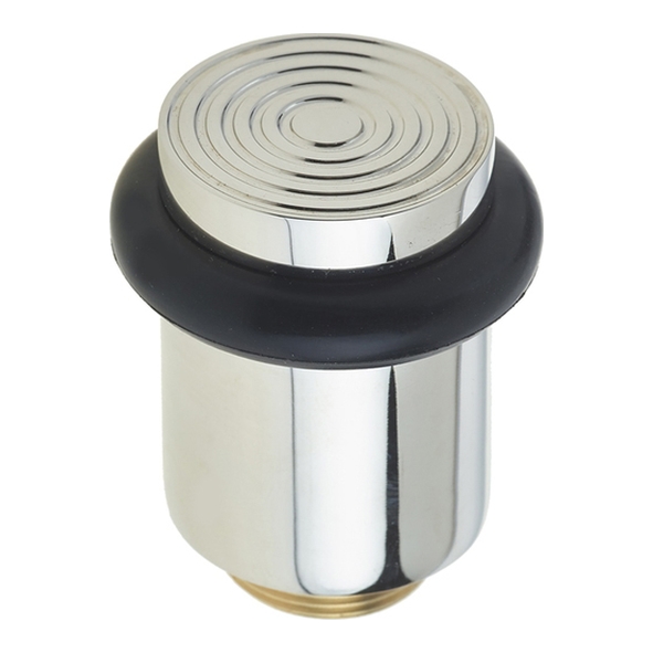 BUR963PN  Polished Nickel  Burlington Ringed Top Floor Pedestal Door Stop