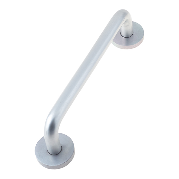 J1055 • 225mm c/c • Satin • Jedo Contract Aluminium 19mm Ø Rose Fixing Round Bar Pull Handle