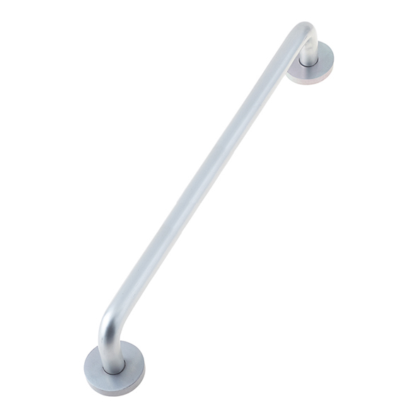 J1058  400mm c/c  Satin  Jedo Contract Aluminium 19mm  Rose Fixing Round Bar Pull Handle