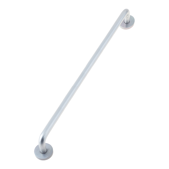 J1059 • 600mm c/c • Satin • Jedo Contract Aluminium 19mm Ø Rose Fixing Round Bar Pull Handle