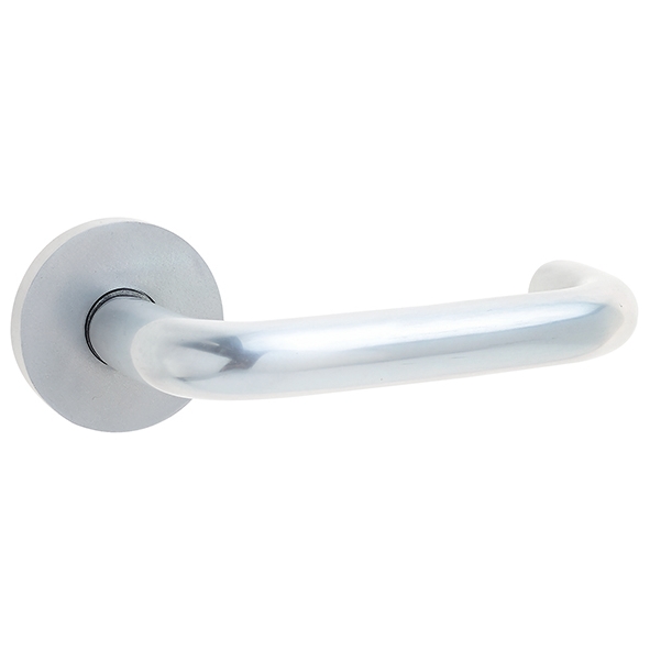 J4645B • Satin • Jedo Contract Aluminium 19mm Ø Safety Levers On Round Roses