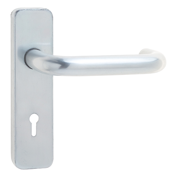 J4670B • Standard Lock [57mm] • Satin • Jedo Contract Aluminium 19mm Ø Safety Levers On Backplates