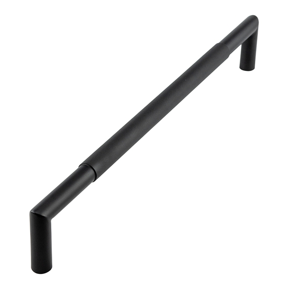 JMB8 : 425 x 19mm : Matt Black : Jedo Nero Mitred Knurled Bolt Fix Pull Handle