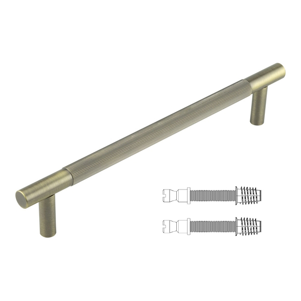 JV1803ABFF : 300 x 19mm : Antique Brass : Jedo Venice Linear Secret Bolt Fix Pull Handle