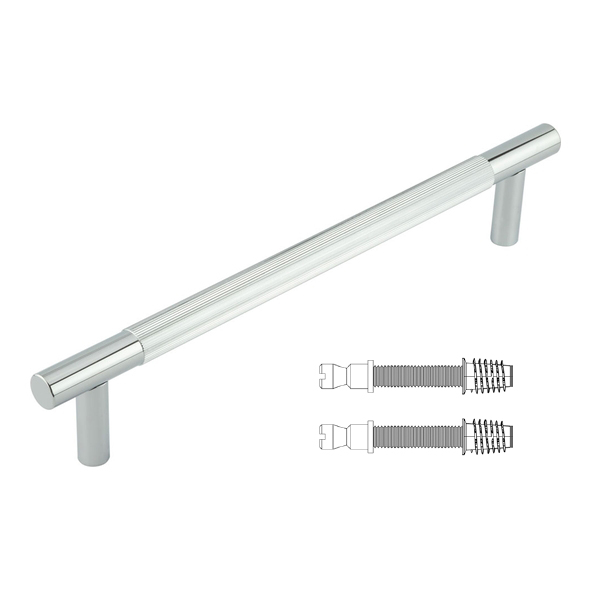 JV1803PCFF : 300 x 19mm : Polished Chrome : Jedo Venice Linear Secret Bolt Fix Pull Handle
