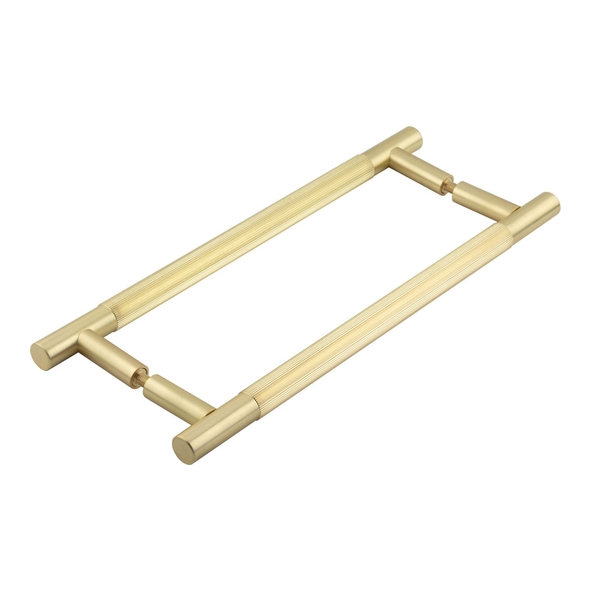 JV1803SBB2B : 300 x 19mm : Satin Brass : Jedo Venice Linear Back To Back Pull Handles