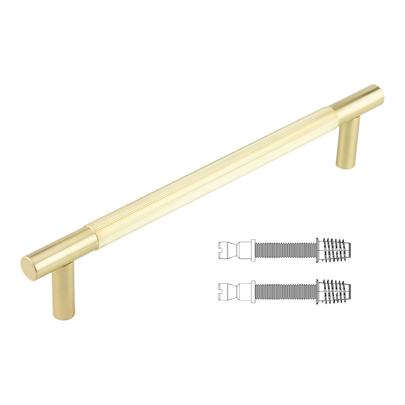 JV1803SBFF : 300 x 19mm : Satin Brass : Jedo Venice Linear Secret Bolt Fix Pull Handle