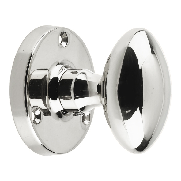 JV34BPC • Polished Chrome • Jedo Contract Oval Mortice Knobs On Round Roses