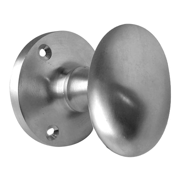 JV34BSC • Satin Chrome • Jedo Contract Oval Mortice Knobs On Round Roses