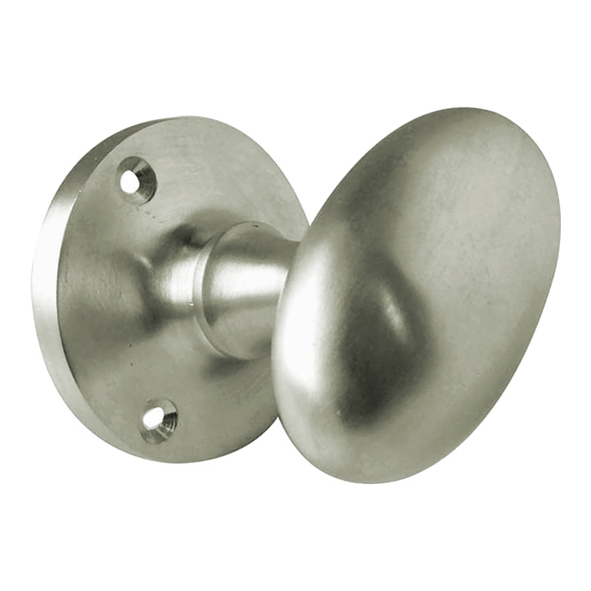 JV34BSN • Satin Nickel • Jedo Contract Oval Mortice Knobs On Round Roses