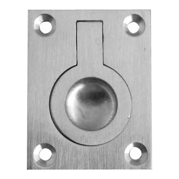 JV424ASC • 50 x 38mm • Satin Chrome • Traditional Open Aperture Flush Ring Handles