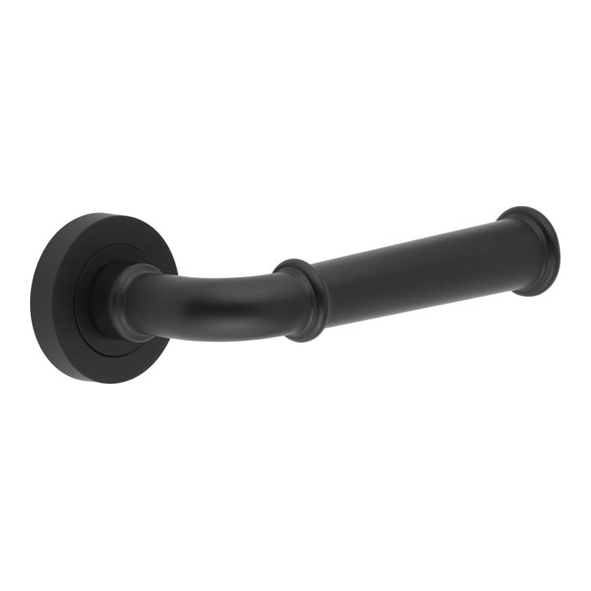 JV847MB  Matt Black  Jedo Classic Levers On Round Roses
