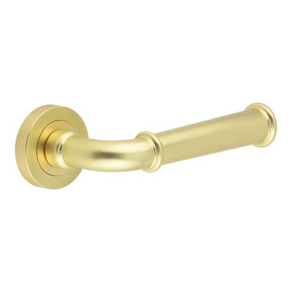 JV847SB  Satin Brass  Jedo Classic Levers On Round Roses