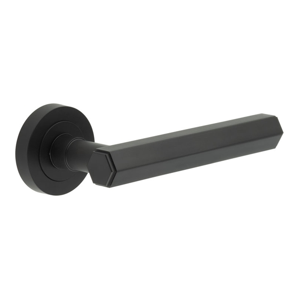 JV849MB  Matt Black  Jedo Hex Levers On Round Roses