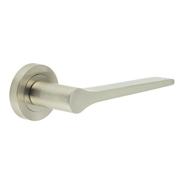 JV851SN  Satin Nickel  Jedo Geo Levers On Round Roses