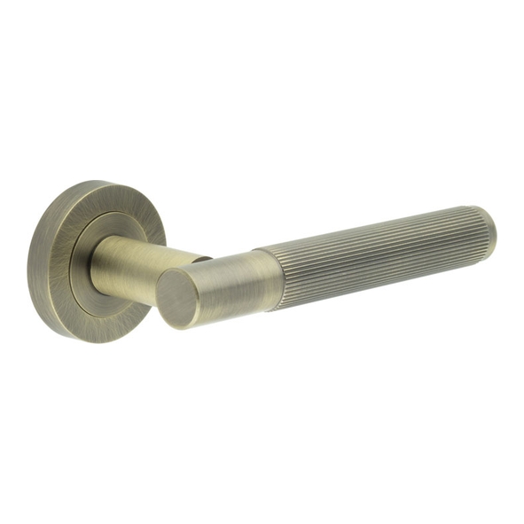 JV852AB  Antique Brass  Jedo Venice Levers On Round Roses