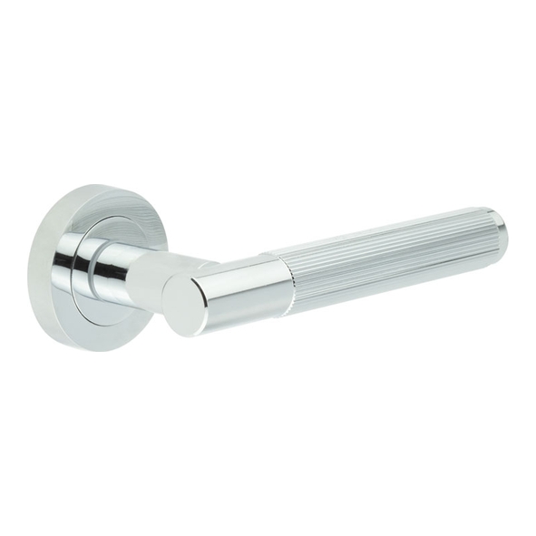 JV852PC  Polished Chrome  Jedo Venice Levers On Round Roses