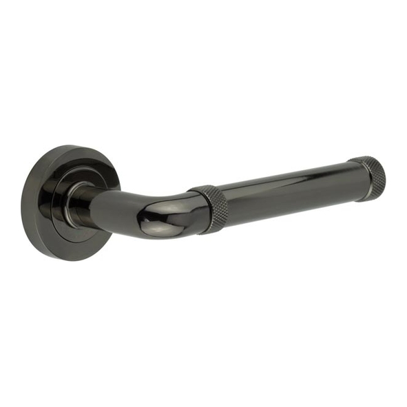 JV853BN  Black Nickel  Jedo Midtown Levers On Round Roses