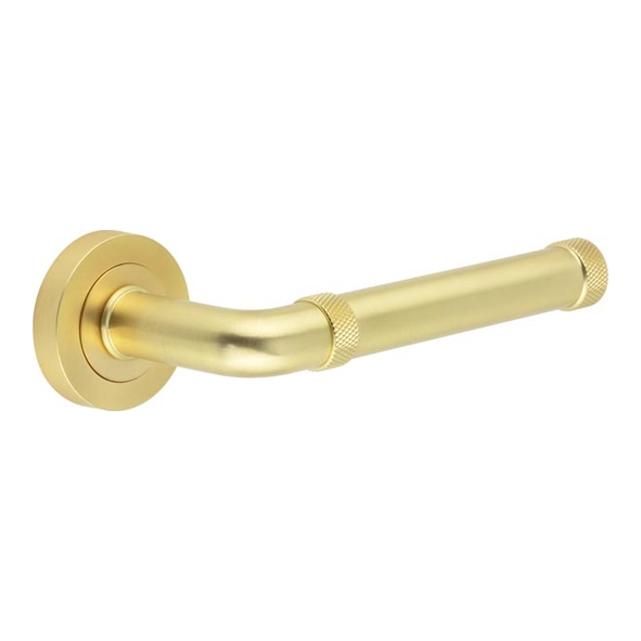 JV853SB  Satin Brass  Jedo Midtown Levers On Round Roses