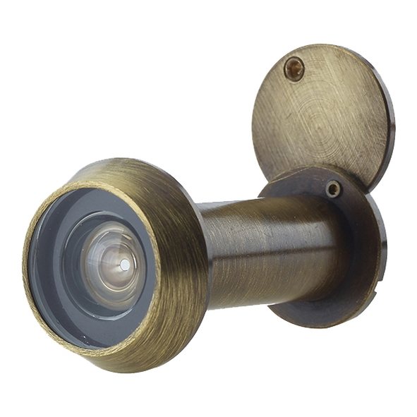 JV944AB • 35 to 55mm Door • Antique Brass • 180° Fire Rated Door Viewer With Intumescent