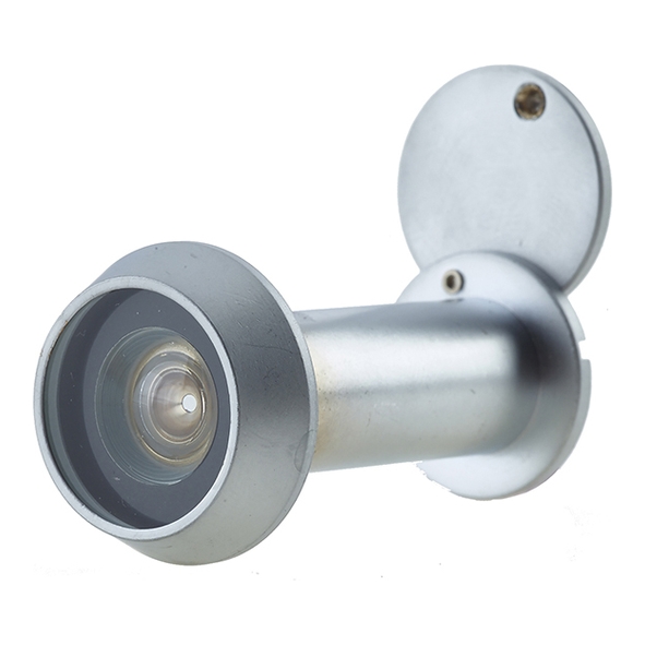 JV944SC • 35 to 55mm Door • Satin Chrome • 180° Fire Rated Door Viewer With Intumescent
