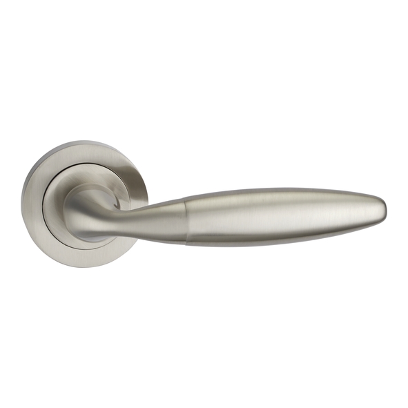 FCOBUL-SN • Satin Nickel • Fortessa Bulbus Levers On Round Roses