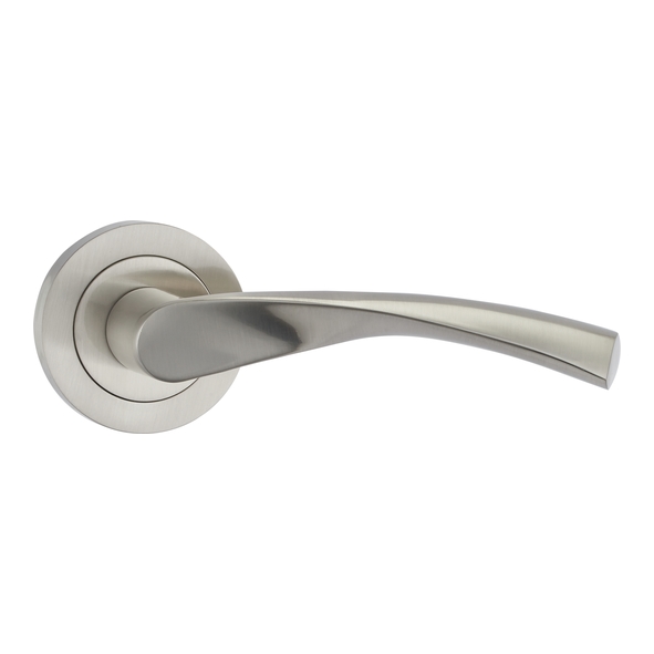 FCOVER-SN • Satin Nickel • Fortessa Verto Levers On Round Roses