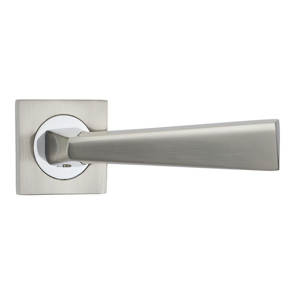 FDECAN-SN/CP • Satin Nickel / Polished Chrome • Fortessa Cannes Levers On Square Roses