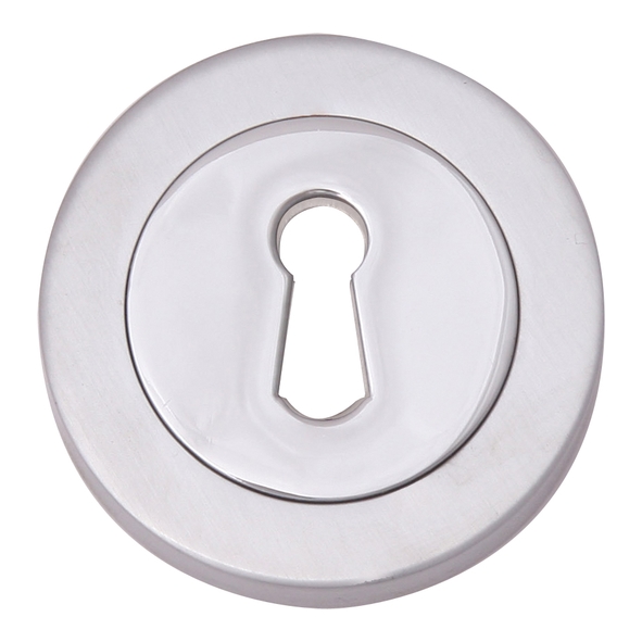 FESC-PC • Polished Chrome • Fortessa Round Mortice Key Escutcheons