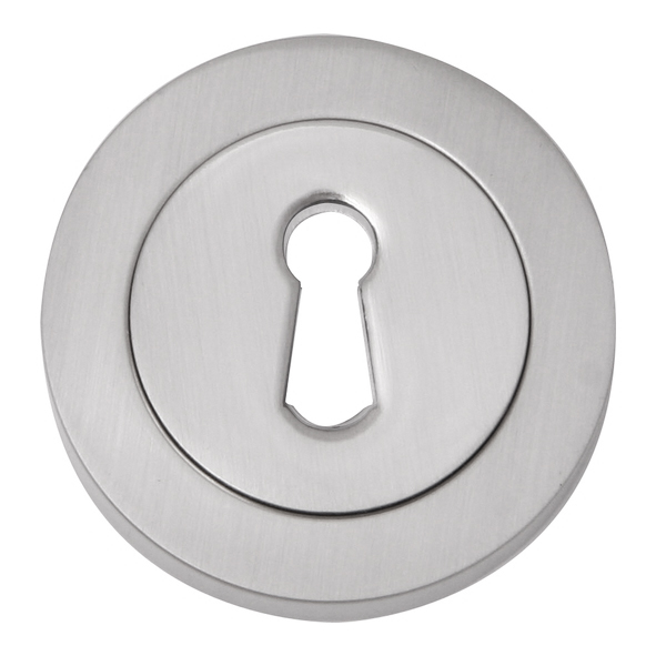 FESC-SC  Satin Chrome  Fortessa Round Mortice Key Escutcheons