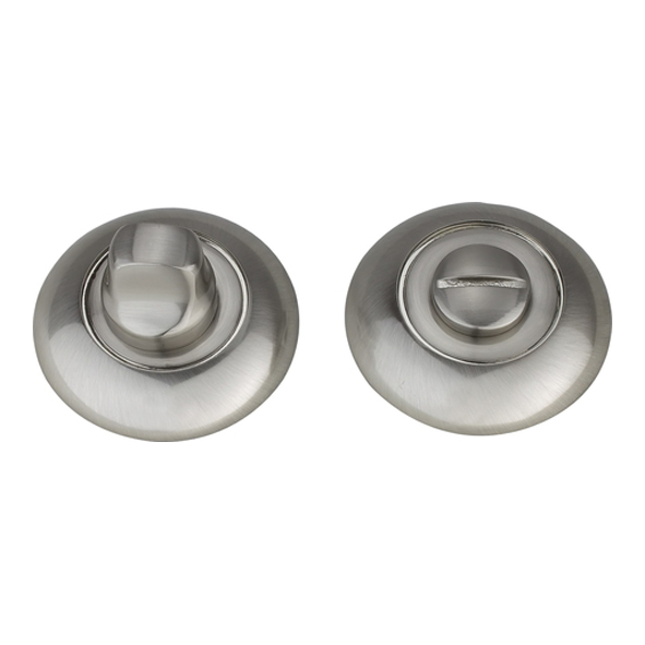 FWCRTT-SN • Satin Nickel • Fortessa Bevelled Round Bathroom Turns With Releases