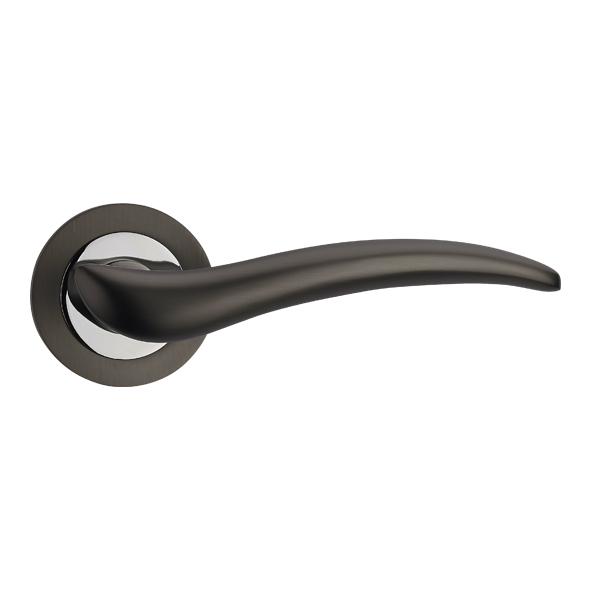 FGOMAG-GMG � Black / Polished Nickel � Fortessa Magneto Levers On Round Roses