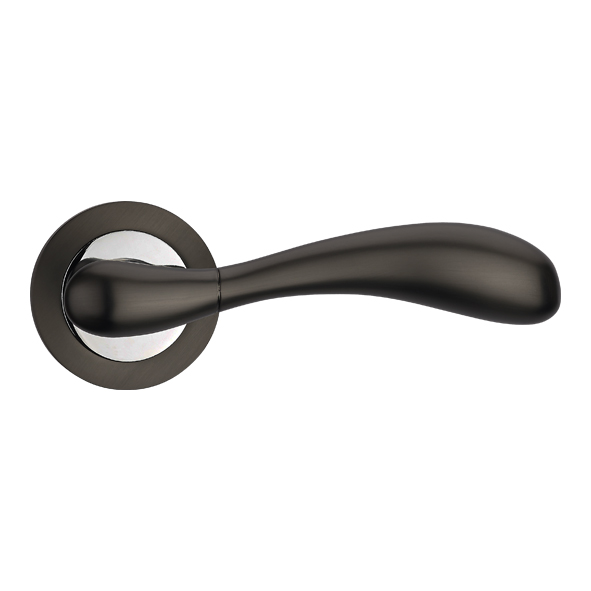 FGOROG-GMG � Black / Polished Nickel � Fortessa Rogue Levers On Round Roses