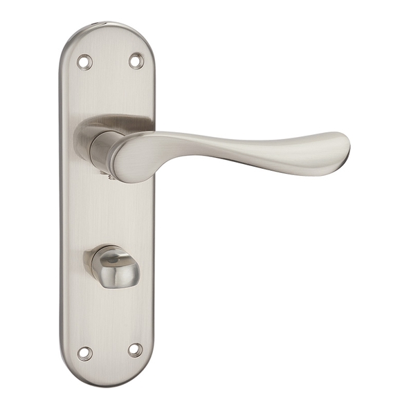 FBATHWAV-SN  Bathroom [57mm]  Satin Nickel  Fortessa Wave Levers On Backplates